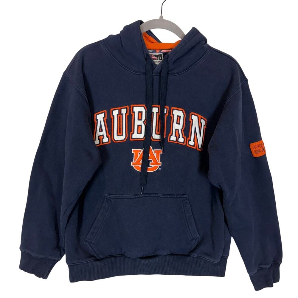 Colosseum‎ Athletics Auburn Tigers Hoodie Mens Small Blue Cotton Embroidered